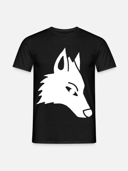 Wolf's Head Manga (weiß) - Männer T-Shirt - Schwarz