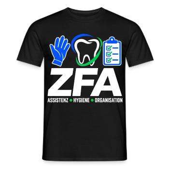 ZFA – Assistenz Hygiene Organisation - Männer T-Shirt - Schwarz - Vorne - AI Model Male 178 light (178cm)