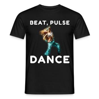 Beat Pulse Dance Silhouette - Männer T-Shirt - Schwarz - Vorne - AI Model Male 178 light (178cm)