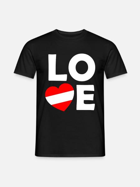 Austria Liebe-Design - Männer T-Shirt - Schwarz
