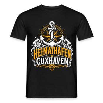 Cuxhaven Heimathafen Nordsee - Männer T-Shirt - Schwarz - Vorne - AI Model Male 178 light (178cm)