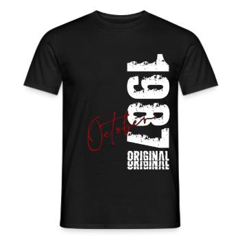 39. Geburtstag Geschenk Mann Original Oktober 1987 - Männer T-Shirt - Schwarz - Vorne - AI Model Male 178 light (178cm)