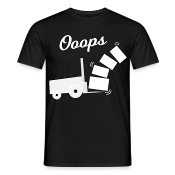Oops Kippender Lastwagen Design - Männer T-Shirt - Schwarz - Vorne - AI Model Male 178 light (178cm)