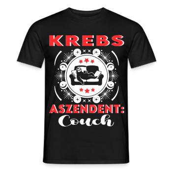 Sternzeichen Krebs Aszendent Couch Happy Birthday - Männer T-Shirt - Schwarz - Vorne - AI Model Male 178 light (178cm)