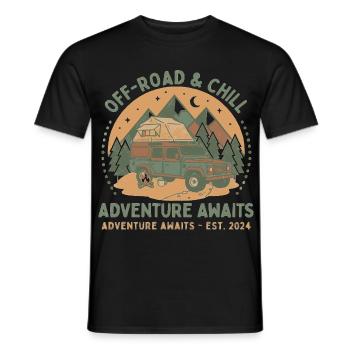 Offroad & Chill Abenteuer SUV - Männer T-Shirt - Schwarz - Vorne - AI Model Male 178 light (178cm)