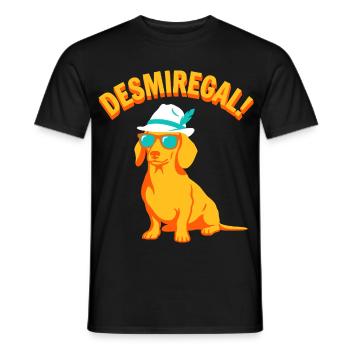 Desmiregal Spruch - Lustiger Dackel Hund Humor - Männer T-Shirt - Schwarz - Vorne - AI Model Male 178 light (178cm)