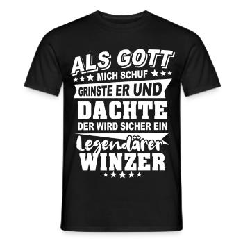 Winzer - Männer T-Shirt - Schwarz - Vorne - AI Model Male 178 light (178cm)