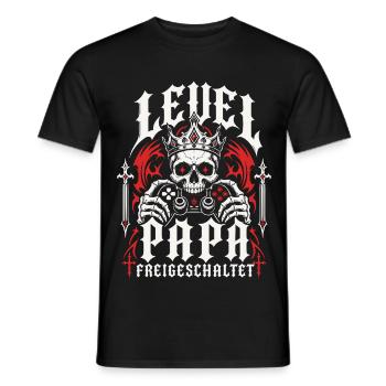 Level Vater freigeschaltet - Männer T-Shirt - Schwarz - Vorne - AI Model Male 178 light (178cm)