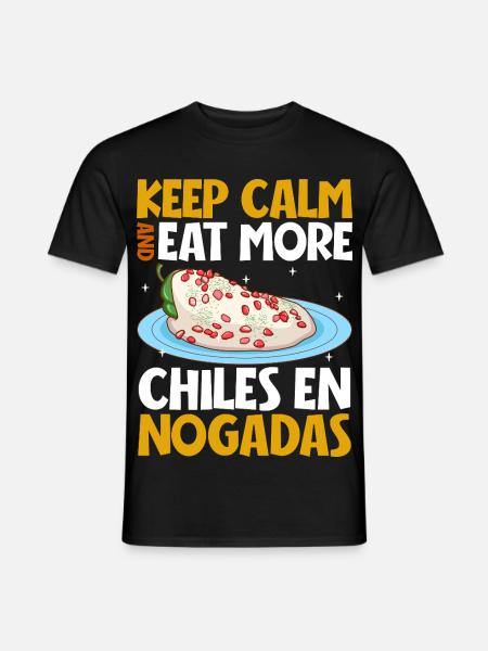 Keep Calm - Chiles en Nogada - Männer T-Shirt - Schwarz