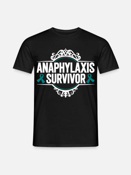 Anaphylaxie Überlebende - Männer T-Shirt - Schwarz