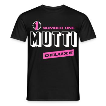 Mutti Number One Deluxe Beste Familie Beste Mutti - Männer T-Shirt - Schwarz - Vorne - AI Model Male 178 light (178cm)