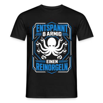 Achtarmig einen reinorgeln Party - Männer T-Shirt - Schwarz - Vorne - AI Model Male 178 light (178cm)