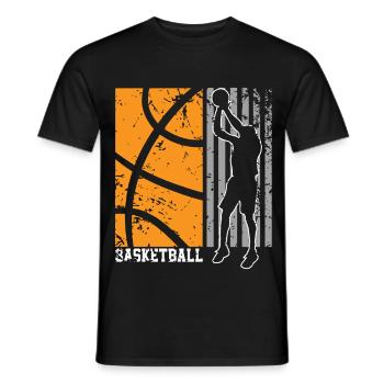 Basketball - Männer T-Shirt - Schwarz - Vorne - AI Model Male 178 light (178cm)