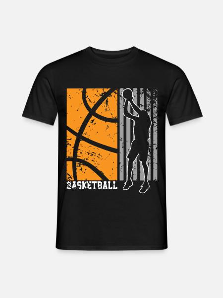 Basketball - Männer T-Shirt - Schwarz