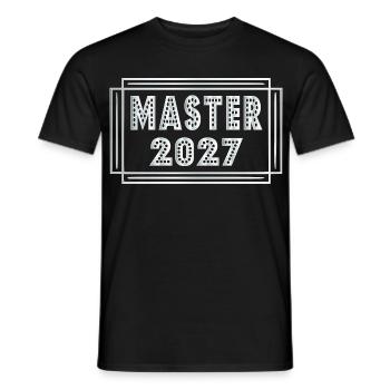 Masterstudiengang Abschluss Master 2027 - Männer T-Shirt - Schwarz - Vorne - AI Model Male 178 light (178cm)