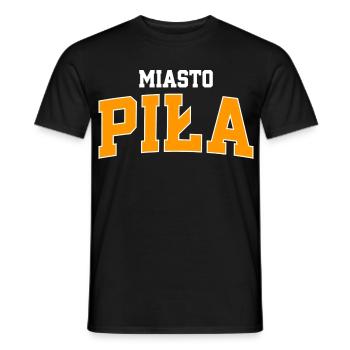 Sportlogo der Stadt Piła - Männer T-Shirt - Schwarz - Vorne - AI Model Male 178 light (178cm)