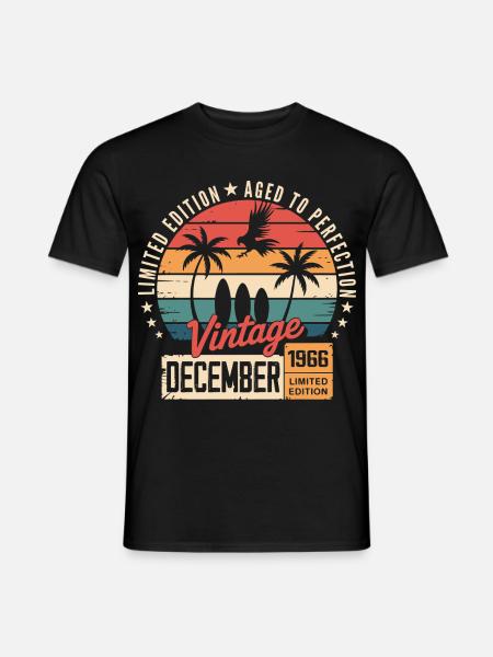 Limitierte Ausgabe Dezember 1966 - Männer T-Shirt - Schwarz