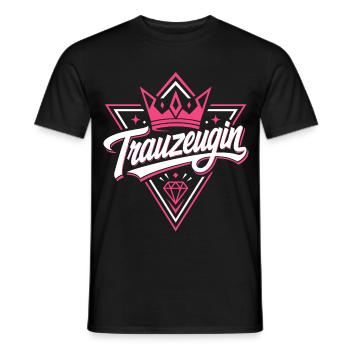 Trauzeugin Krone Hochzeit Braut - Männer T-Shirt - Schwarz - Vorne - AI Model Male 178 light (178cm)