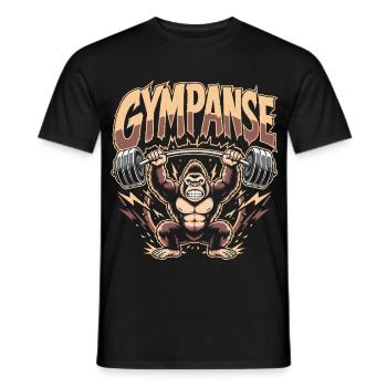 Gympanse Gewichtheber Bodybuilding - Männer T-Shirt - Schwarz - Vorne - AI Model Male 178 light (178cm)
