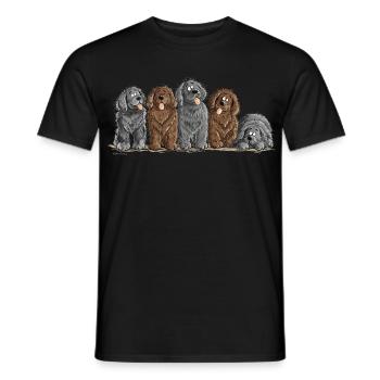 Neufundländer Hunde Rudel Newfie Hundeliebe Neufi - Männer T-Shirt - Schwarz - Vorne - AI Model Male 178 light (178cm)