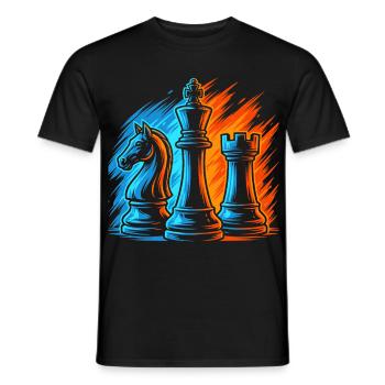 Schachspiel Kinder Schachfiguren Herren Schach - Männer T-Shirt - Schwarz - Vorne - AI Model Male 178 light (178cm)