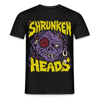 Shrunken Heads 13 – Halloween Horror Art - Männer T-Shirt - Schwarz - Vorne - AI Model Male 178 light (178cm)