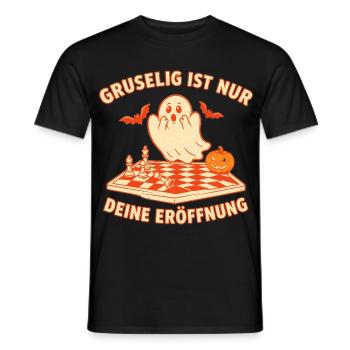 Freche Schach Eröffnung Halloween - Männer T-Shirt - Schwarz - Vorne - AI Model Male 178 light (178cm)