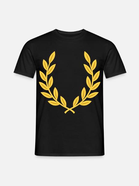 Lorbeer Pflanzen Geschenkidee Design - Männer T-Shirt - Schwarz