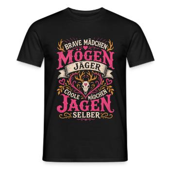 Jägerinnen Coole Mädchen Jagd - Männer T-Shirt - Schwarz - Vorne - AI Model Male 178 light (178cm)