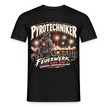 Pyrotechniker - Feuerwerk ist Leidenschaft - Männer T-Shirt - Schwarz - Vorne - AI Model Male 178 light (178cm)