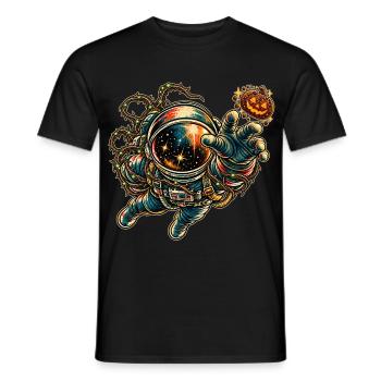 KOSMISCHER ROCKER | Kosmischer Kürbiskeks - Männer T-Shirt - Schwarz - Vorne - AI Model Male 178 light (178cm)