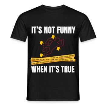 Dokumentation über wahre Verbrechen - Männer T-Shirt - Schwarz - Vorne - AI Model Male 178 light (178cm)