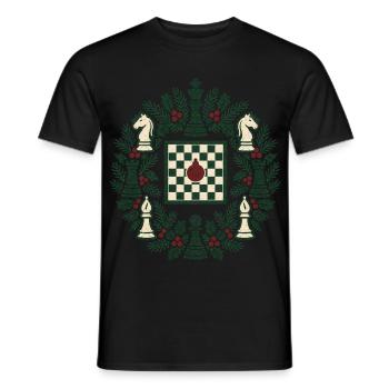 Peak Schach – Weihnachts Vibes - Männer T-Shirt - Schwarz - Vorne - AI Model Male 178 light (178cm)