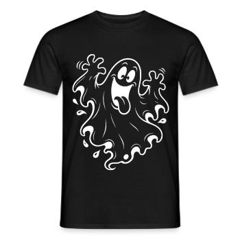 Halloween Geist - Männer T-Shirt - Schwarz - Vorne - AI Model Male 178 light (178cm)