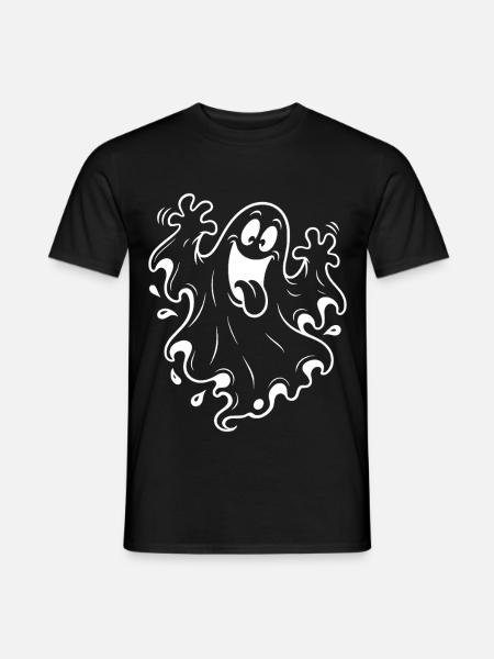 Halloween Geist - Männer T-Shirt - Schwarz