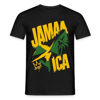 Jamaika - Männer T-Shirt - Schwarz - Vorne - AI Model Male 178 light (178cm)