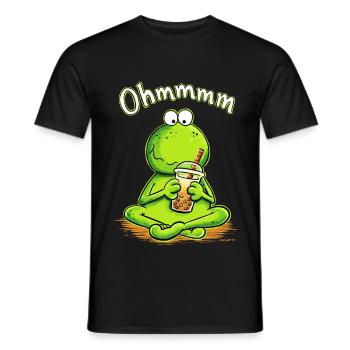 Bubble Tea Frosch Ohmmmm Boba Humor - Männer T-Shirt - Schwarz - Vorne - AI Model Male 178 light (178cm)