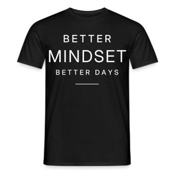 Better Mindset - Männer T-Shirt - Schwarz - Vorne - AI Model Male 178 light (178cm)