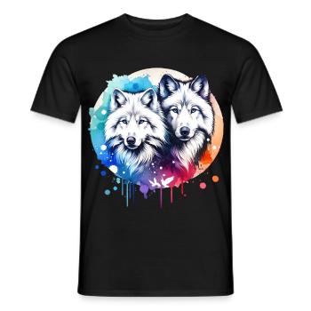 Polarwolf Geschenk - Männer T-Shirt - Schwarz - Vorne - AI Model Male 178 light (178cm)