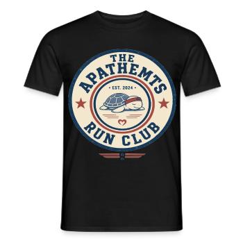 Schildkröten Run Club - Männer T-Shirt - Schwarz - Vorne - AI Model Male 178 light (178cm)