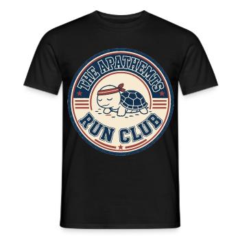 Apathhetic Turtle Run Club - Männer T-Shirt - Schwarz - Vorne - AI Model Male 178 light (178cm)