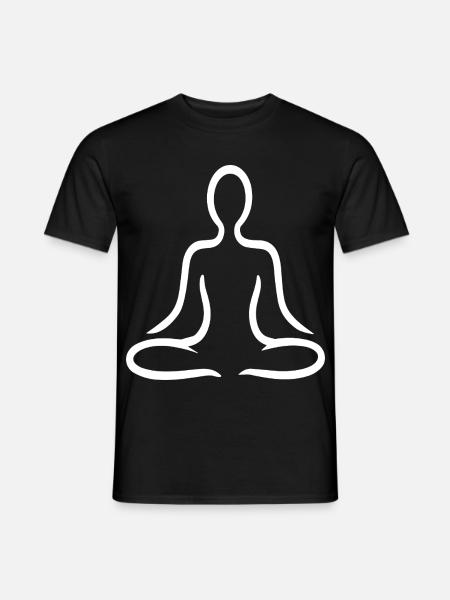 Yoga Und Meditation - Männer T-Shirt - Schwarz
