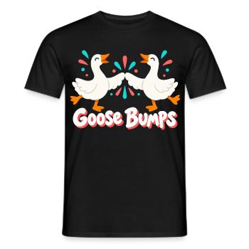 Tanzende Gänse spritzen lustige Gänsehaut - Männer T-Shirt - Schwarz - Vorne - AI Model Male 178 light (178cm)