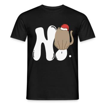 no face cat ugly sweater - Männer T-Shirt - Schwarz - Vorne - AI Model Male 178 light (178cm)