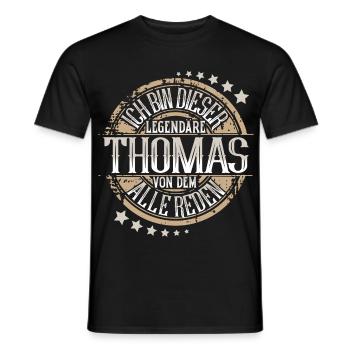 Thomas - Männer T-Shirt - Schwarz - Vorne - AI Model Male 178 light (178cm)