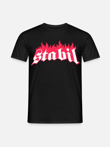 STABIL - FLAMES - Männer T-Shirt - Schwarz