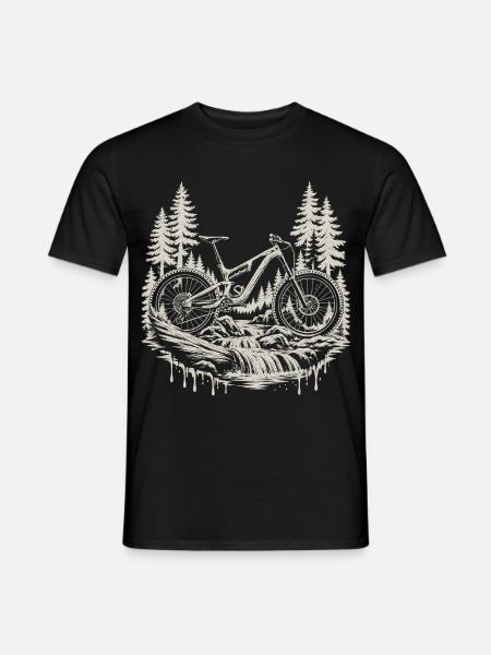 Mountainbike MTB Enduro Trail Geschenk - Männer T-Shirt - Schwarz