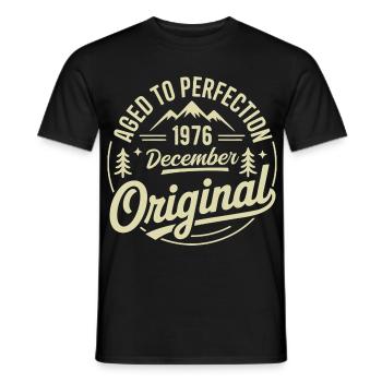 Dezember 1976 Dezember 1976 - Männer T-Shirt - Schwarz - Vorne - AI Model Male 178 light (178cm)