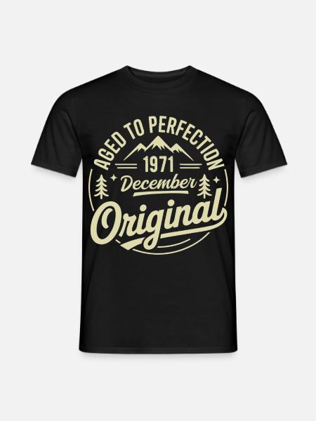 Dezember 1971 Dezember 1971 - Männer T-Shirt - Schwarz