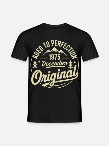Dezember 1975 Dezember 1975 - Männer T-Shirt - Schwarz
